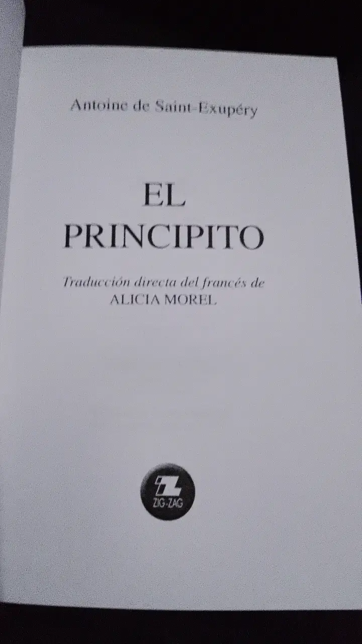Libro El Principito - Editorial Zig-zag - 2