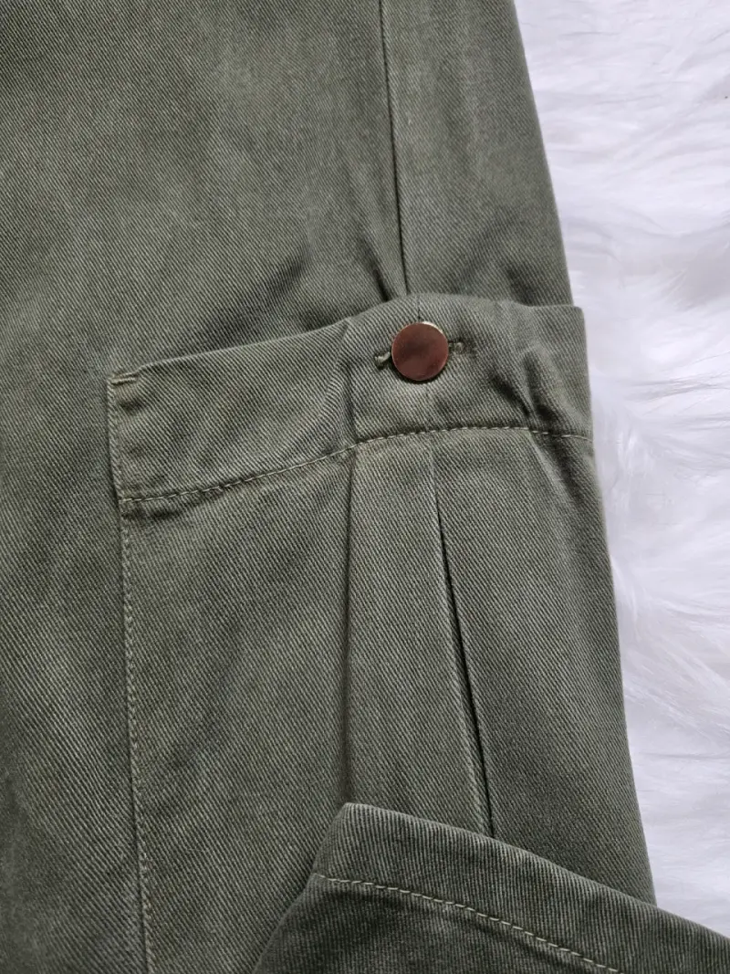 Pantalones cargo verde oliva para mujer - 5