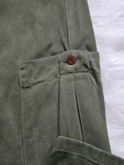 Pantalones cargo verde oliva para mujer - miniatura 5