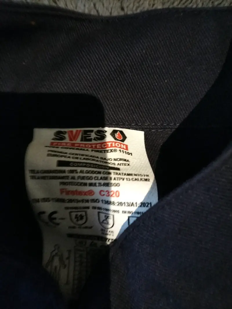 Overol ignífugo SVES Fire Protection azul
