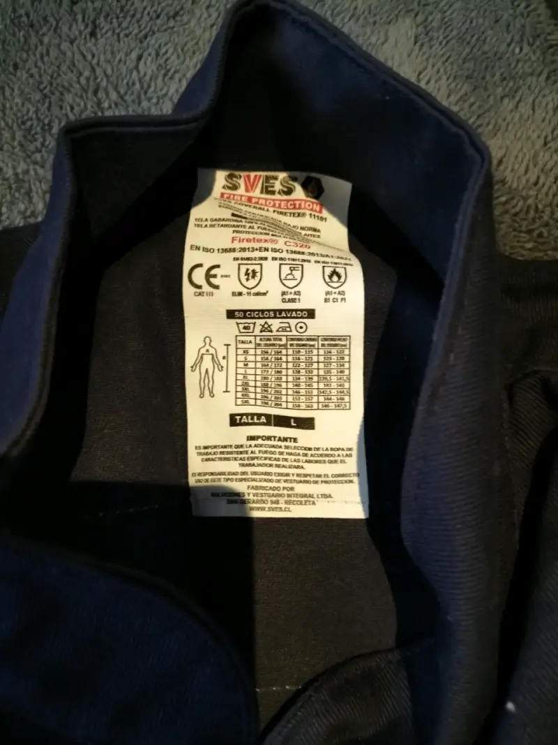 Overol ignífugo SVES Fire Protection azul - 4