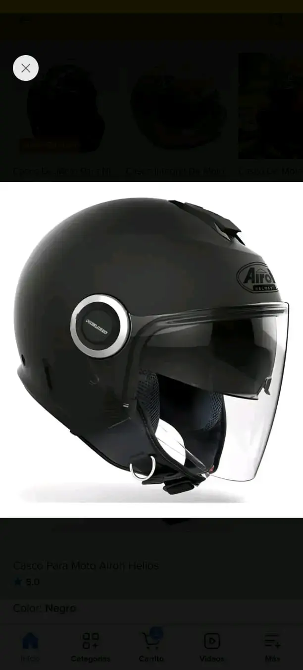 Casco para moto Airoh Helios negro