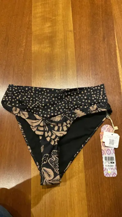 Bikini negro con estampado floral Umbrale - miniatura 1