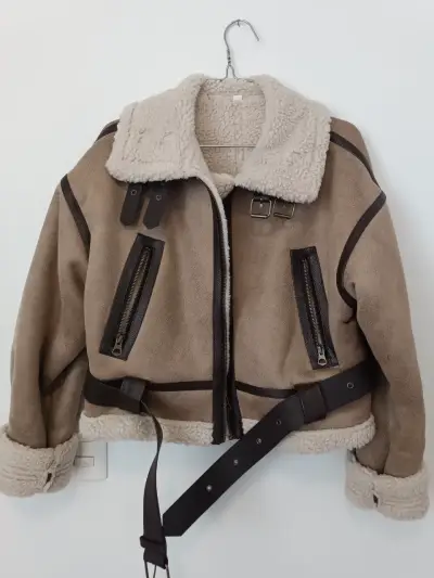 Chaqueta de aviador con forro de chiporro - miniatura 1