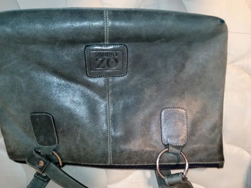 Bolso de cuero genuino Oz Ortez azul