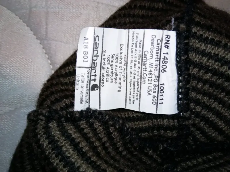 Gorro de lana Carhartt verde oscuro - 2