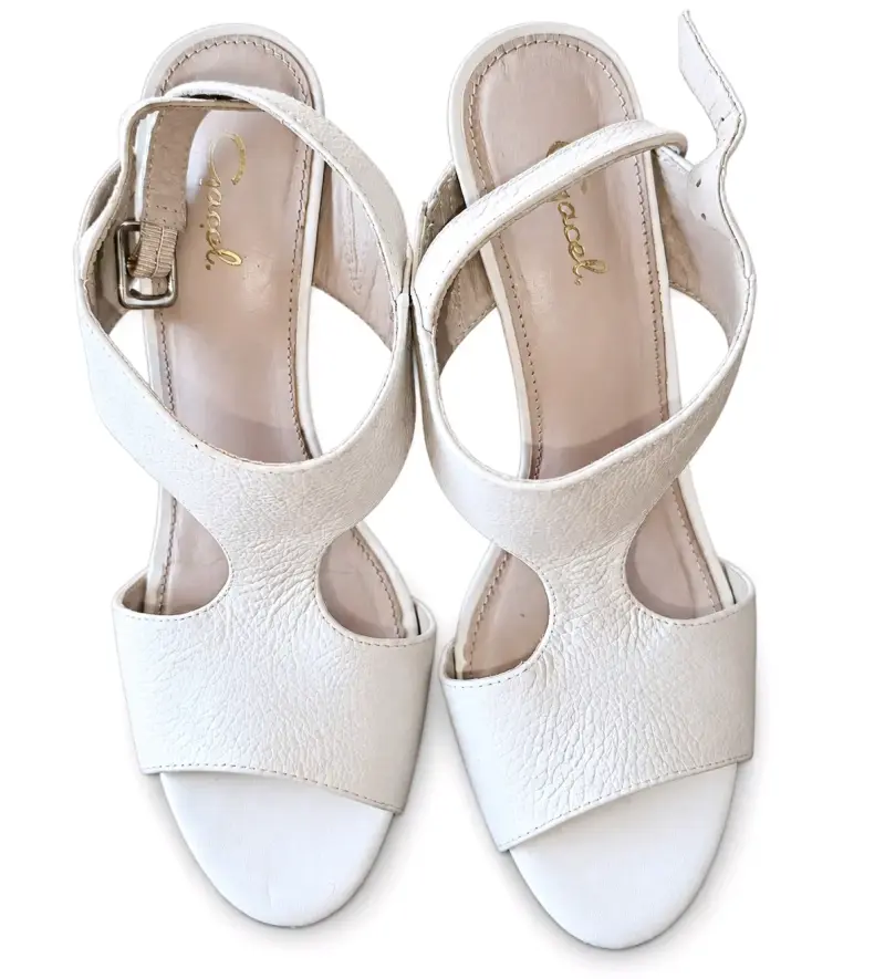 Sandalias de tacón alto blancas Graciela - 4