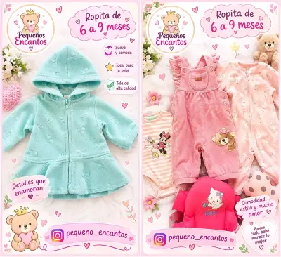 Ropita de bebé 6 a 9 meses Pequeños Encantos - miniatura 1