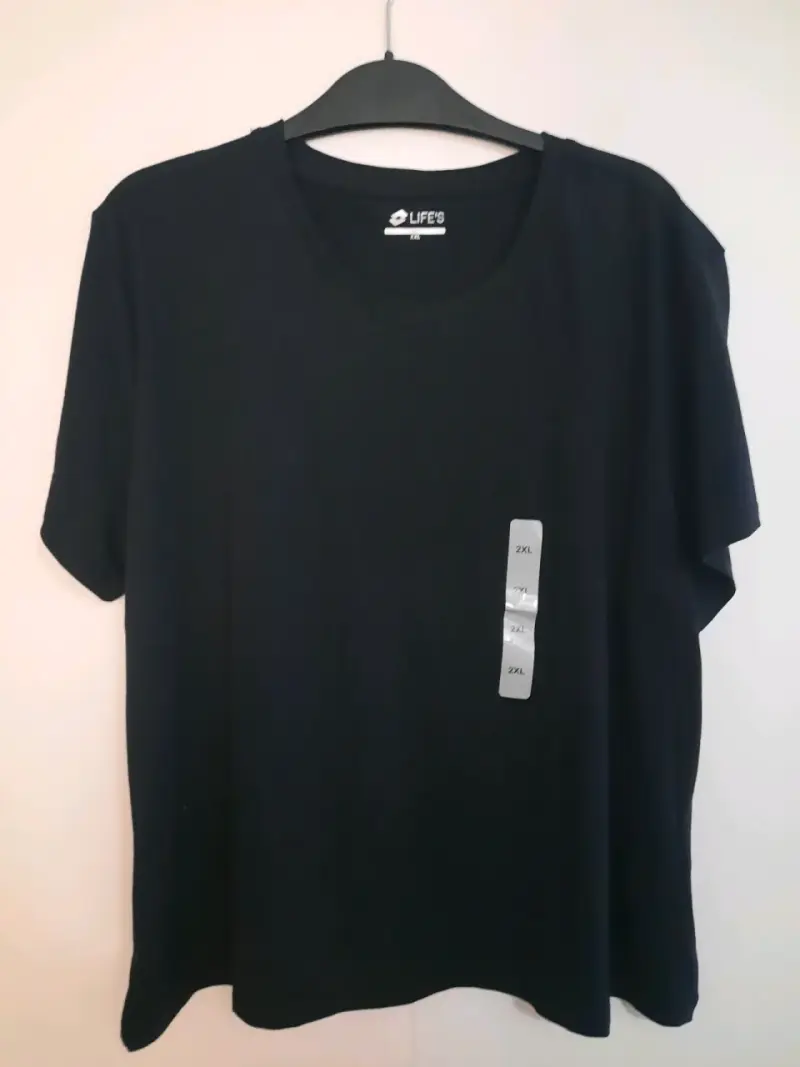 Polera negra talla XXL Lotto para hombre
