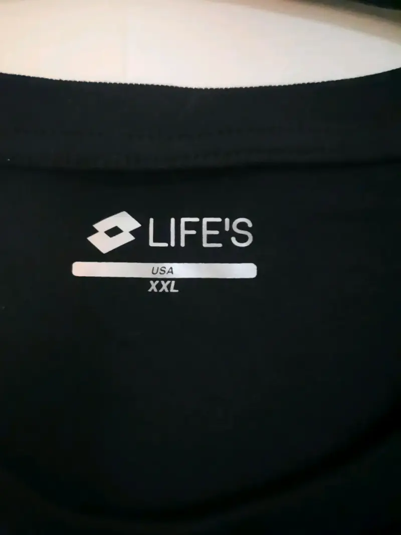 Polera negra talla XXL Lotto para hombre - 5
