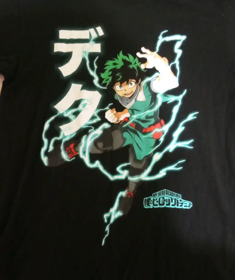 Polera negra My Hero Academia Deku para hombre - 2