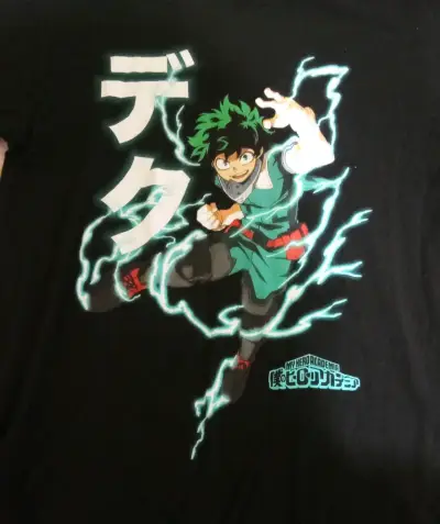 Polera negra My Hero Academia Deku para hombre - miniatura 2