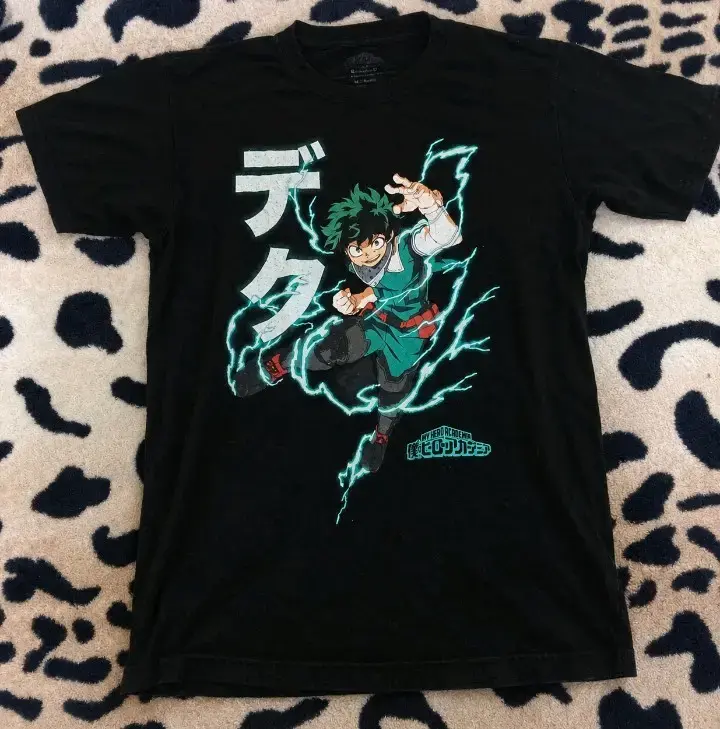 Polera negra My Hero Academia Deku para hombre - 3