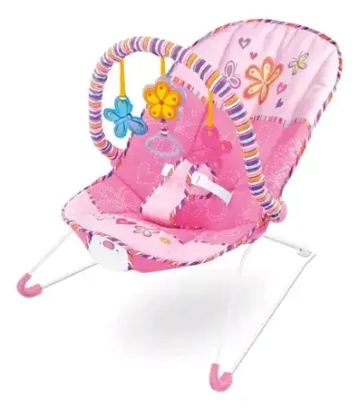 Silla mecedora para bebé Fisher-Price rosa con juguetes - miniatura 1