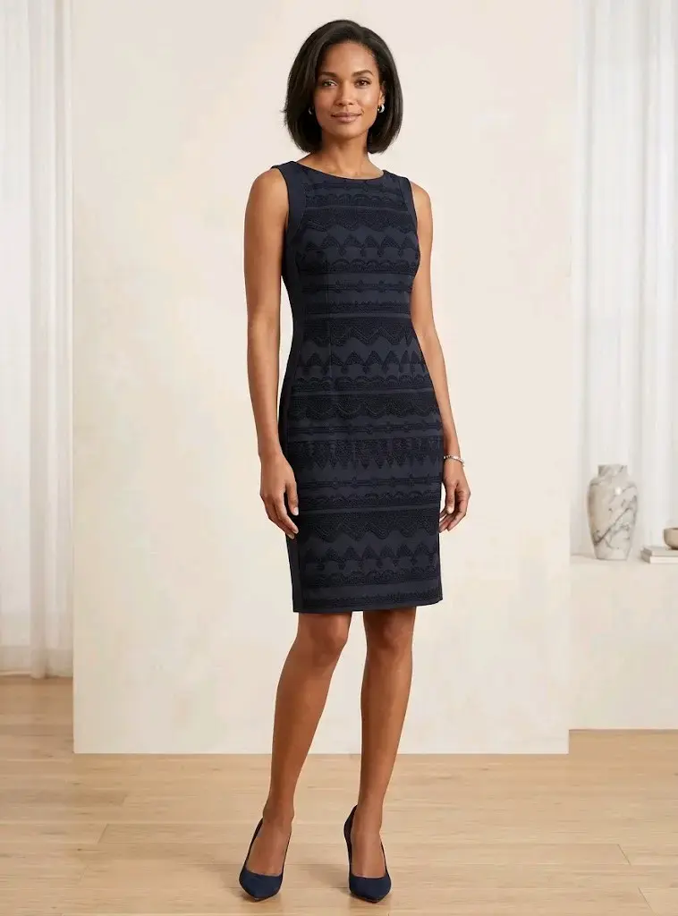 Vestido de encaje negroAlma Mia elegante