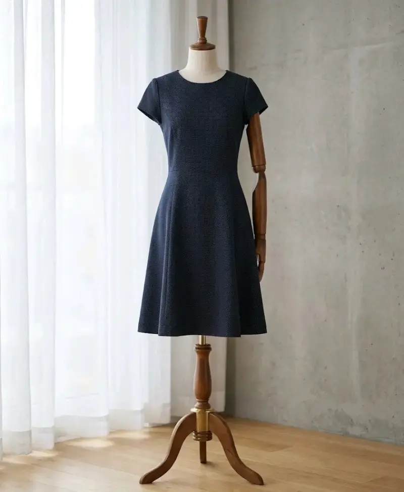 Vestido azul oscuro elegante para mujer