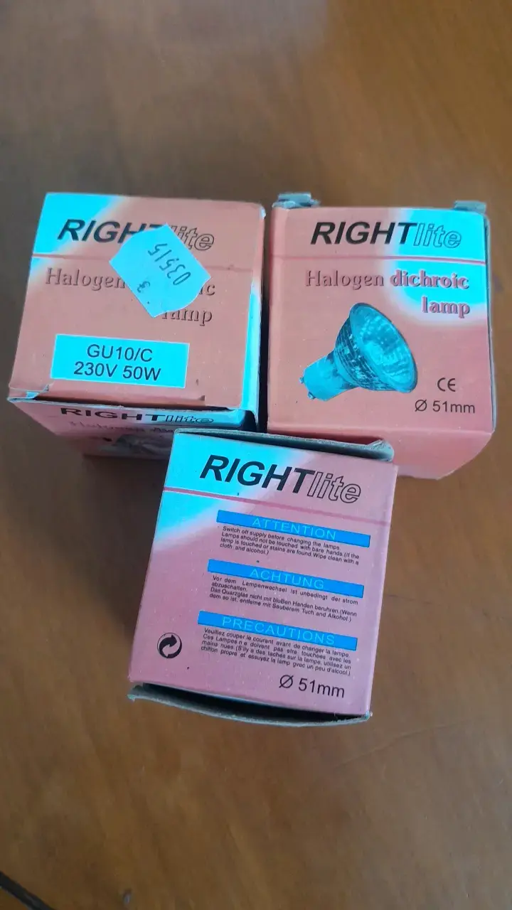 Lámparas halógenas dicroicas Rightlite GU10/C 50W