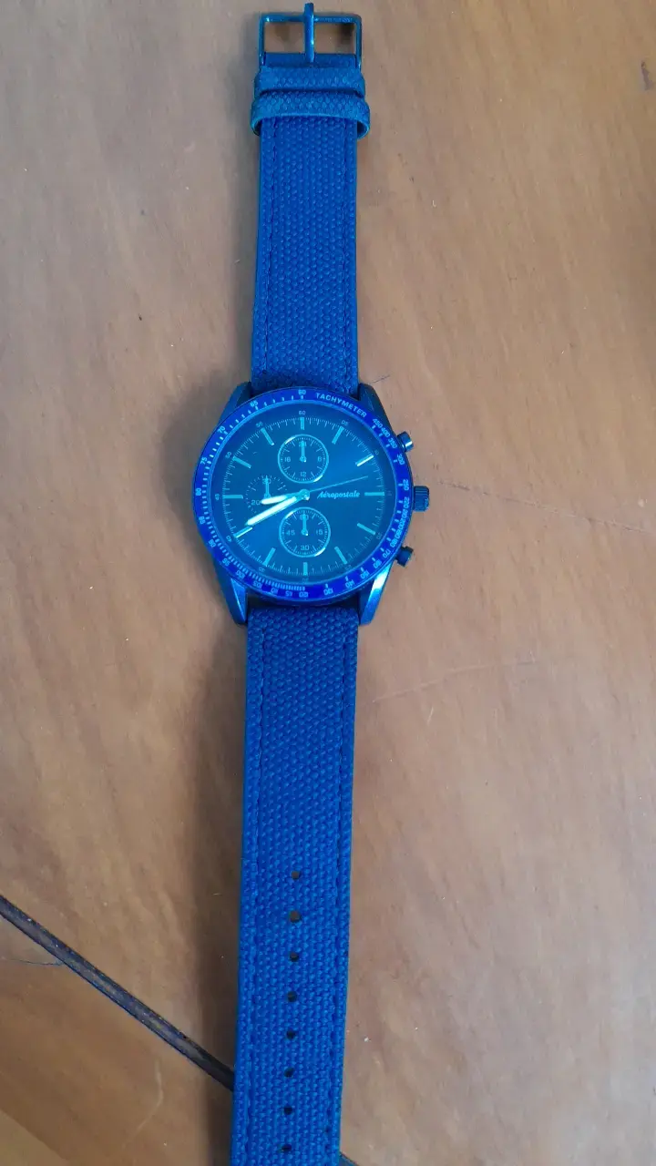 Reloj azul con correa de tela Aeropostale