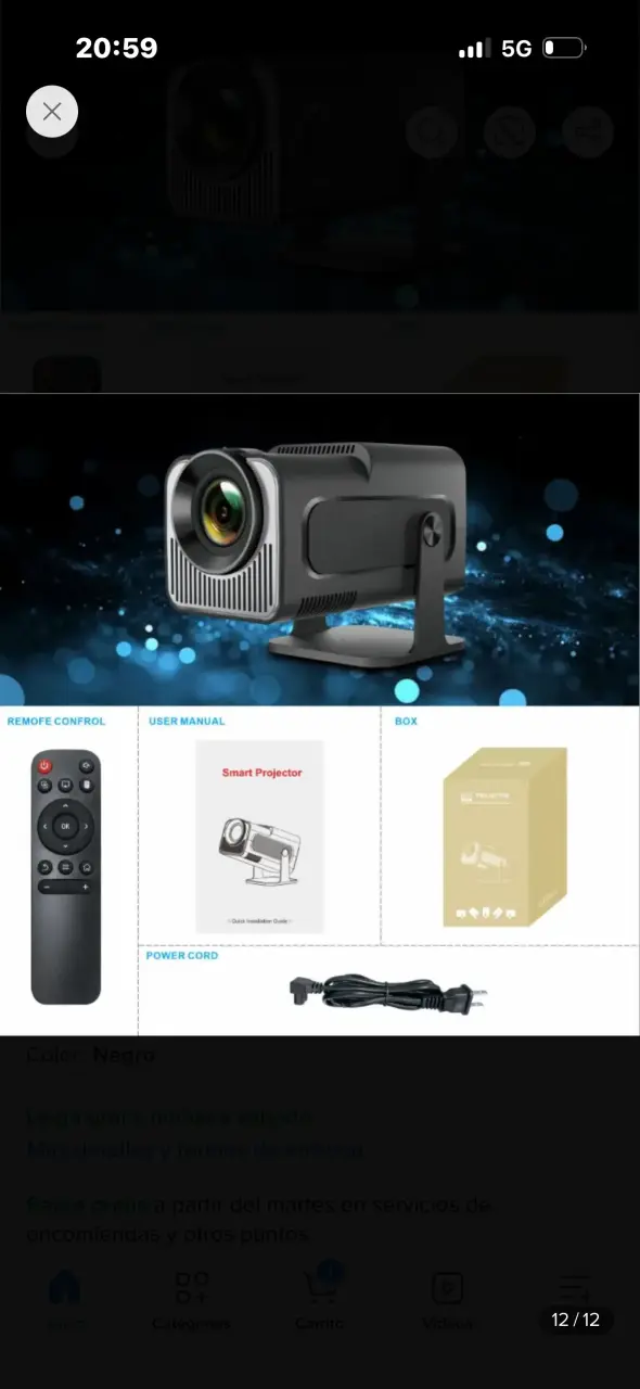 Proyector portátil Fancy Hy320 con control remoto - 3