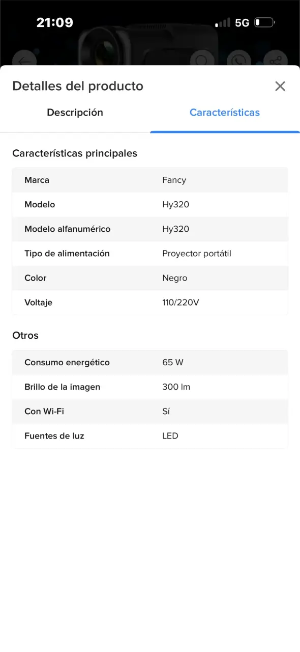 Proyector portátil Fancy Hy320 con control remoto - 4