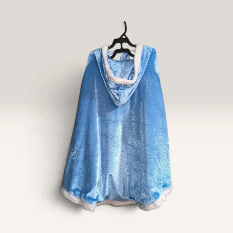 Capa de disfraz azul con capucha para niños - 2