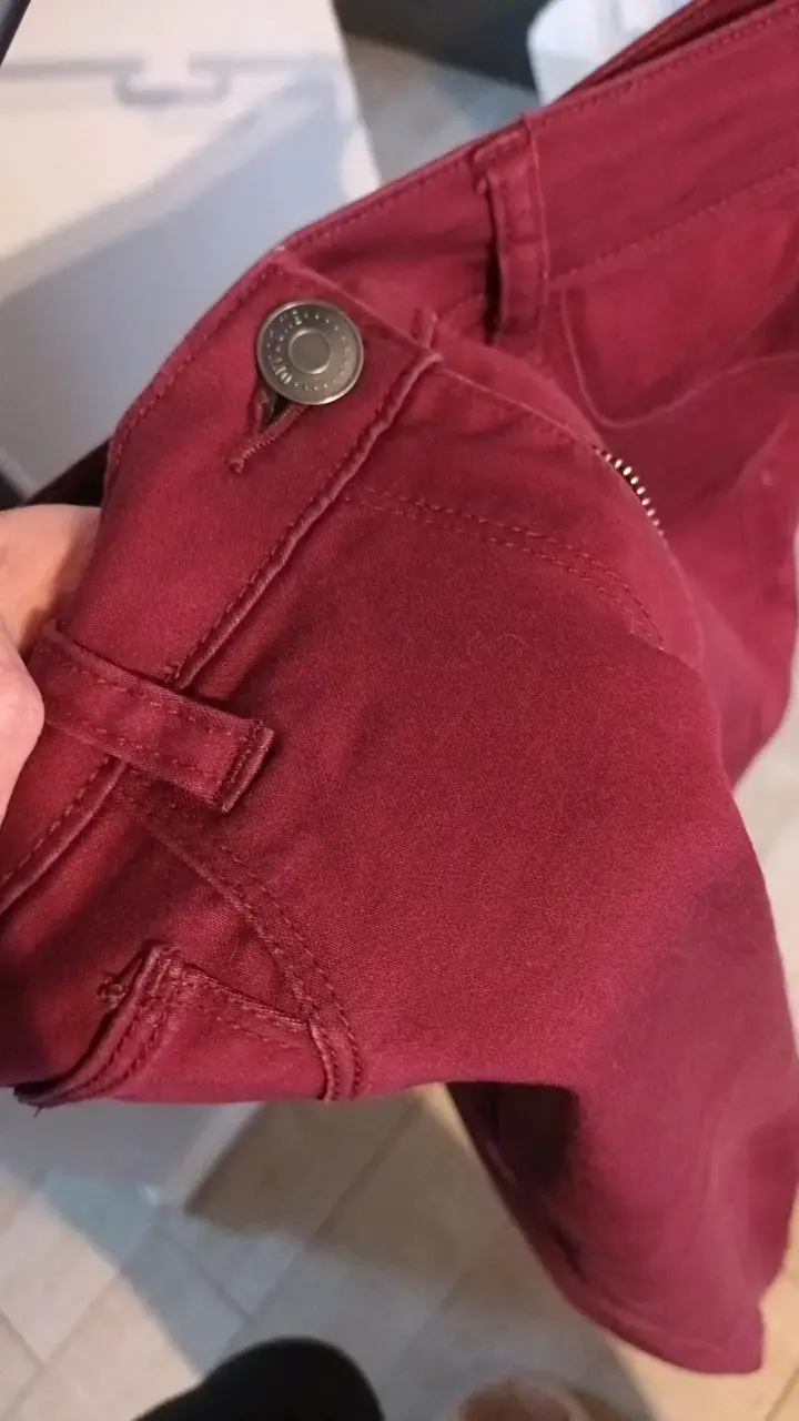 Pantalones burdeo WeLove Oppozite talla 38 - 2