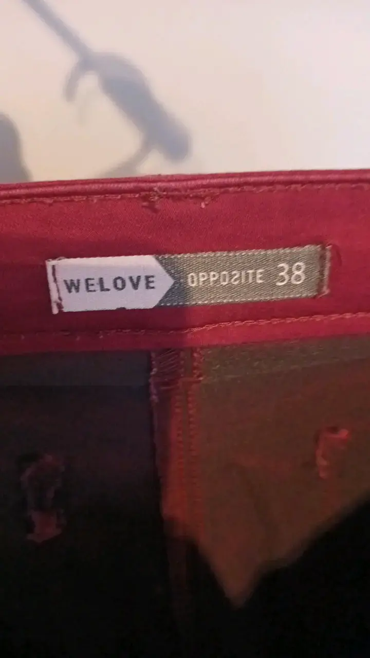 Pantalones burdeo WeLove Oppozite talla 38 - 3
