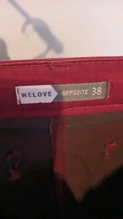Pantalones burdeo WeLove Oppozite talla 38 - miniatura 3