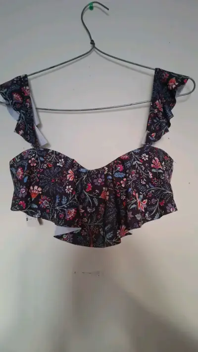 Bikini floral con volantes talla XS - miniatura 3