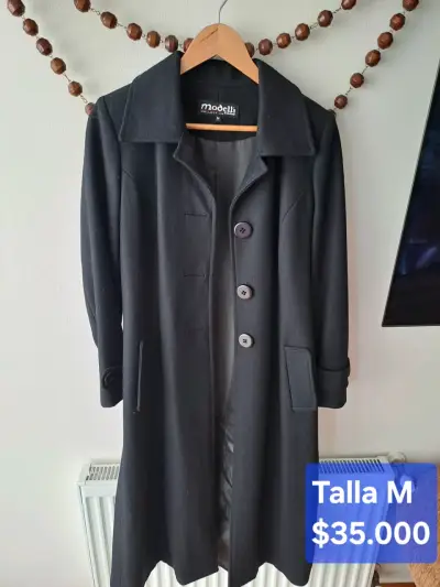 Abrigo negro largo Modelli talla M - miniatura 1