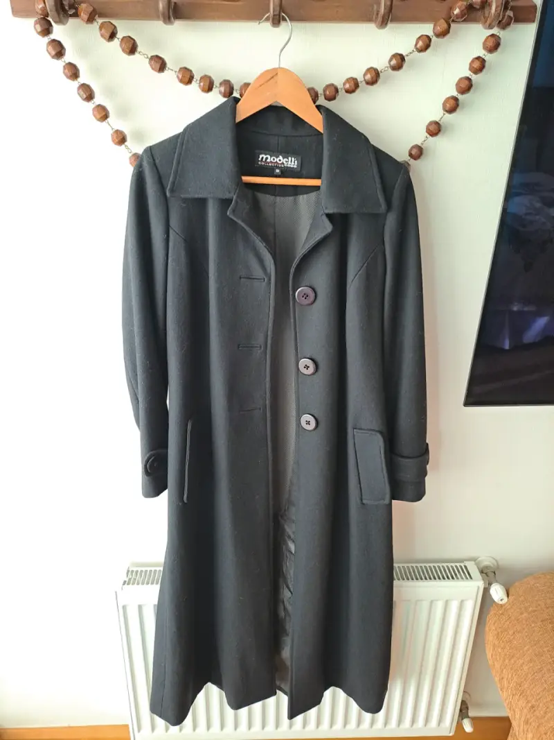 Abrigo negro largo Modelli talla M - 2