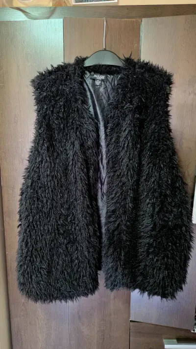 Chaleco de Peluche Negro para Mujer Talla 2XL - miniatura 1