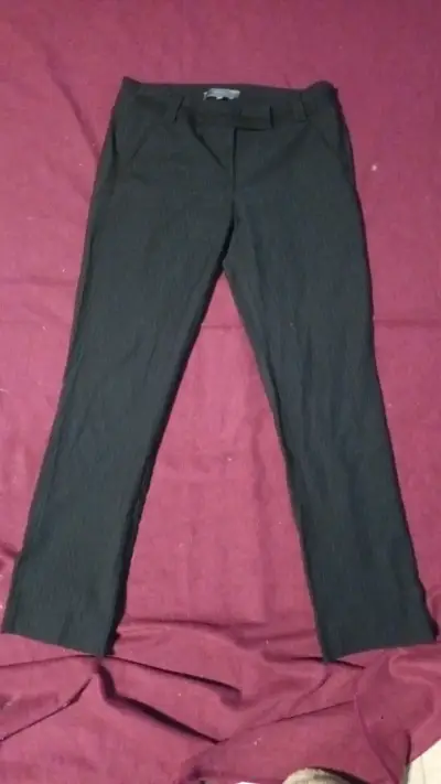Pantalones de vestir negros a rayas Basement - miniatura 1