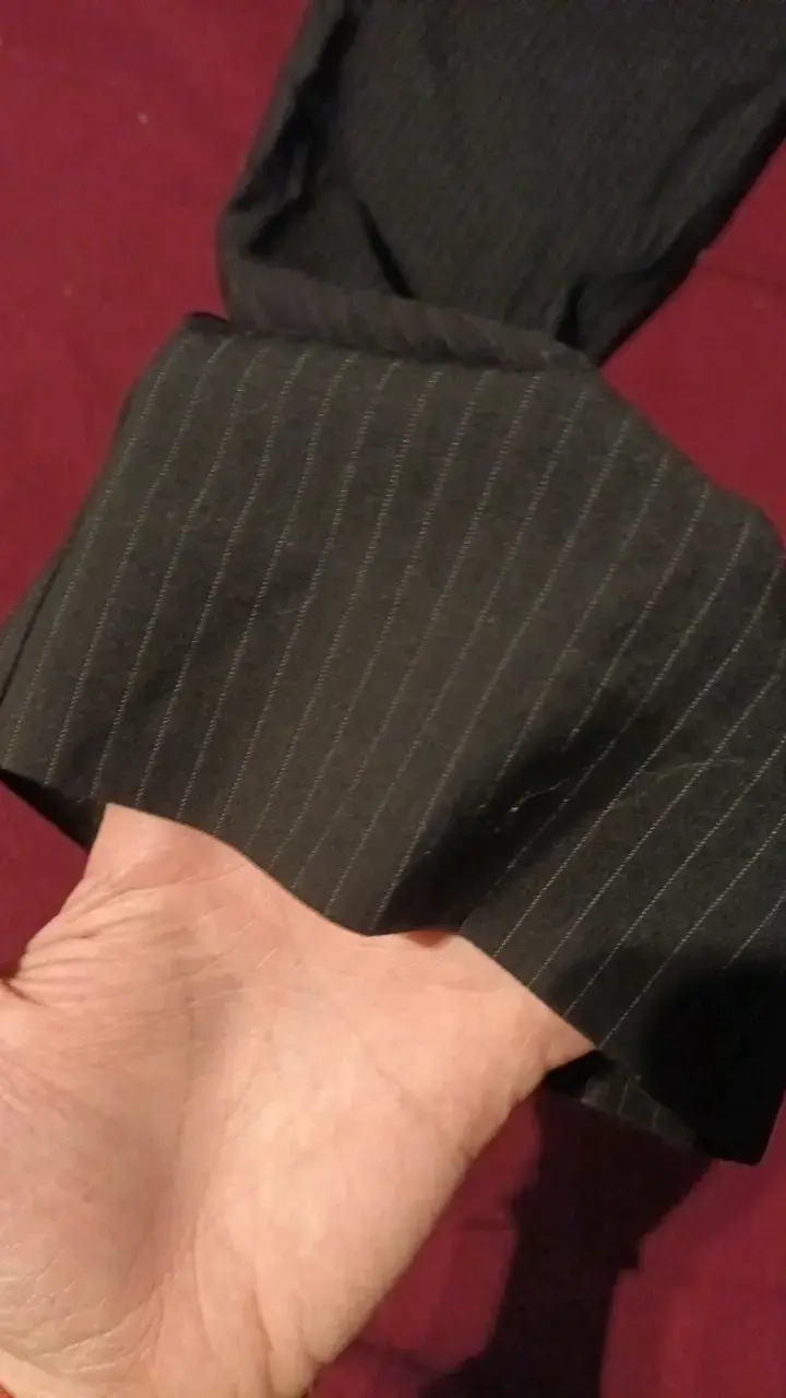Pantalones de vestir negros a rayas Basement - 2