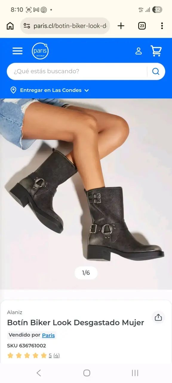 Botas negras de cuero con hebillas - 6
