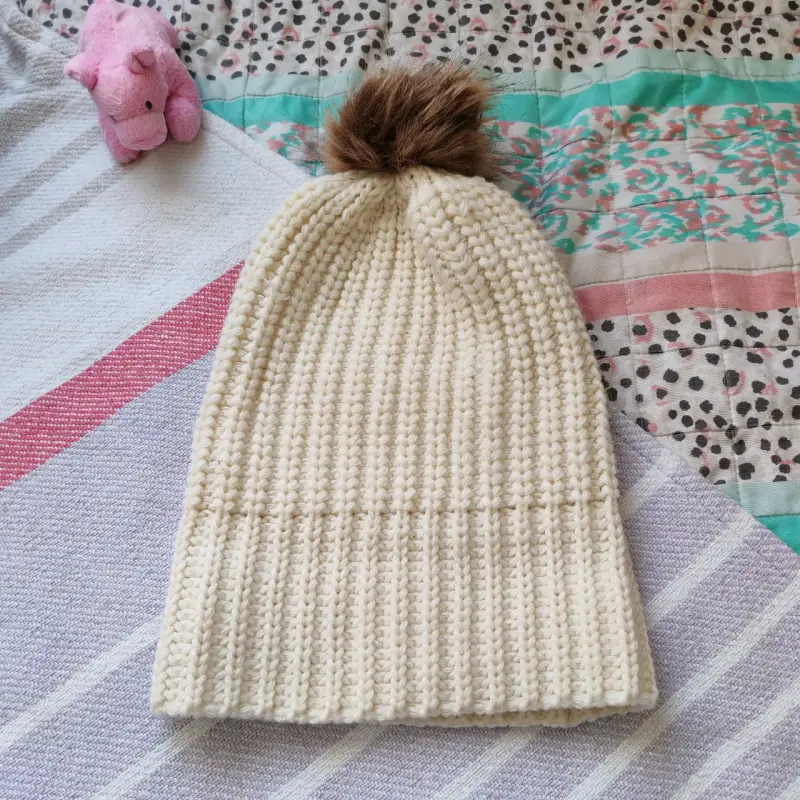 Gorro de lana con pompón beige Ghost - 2