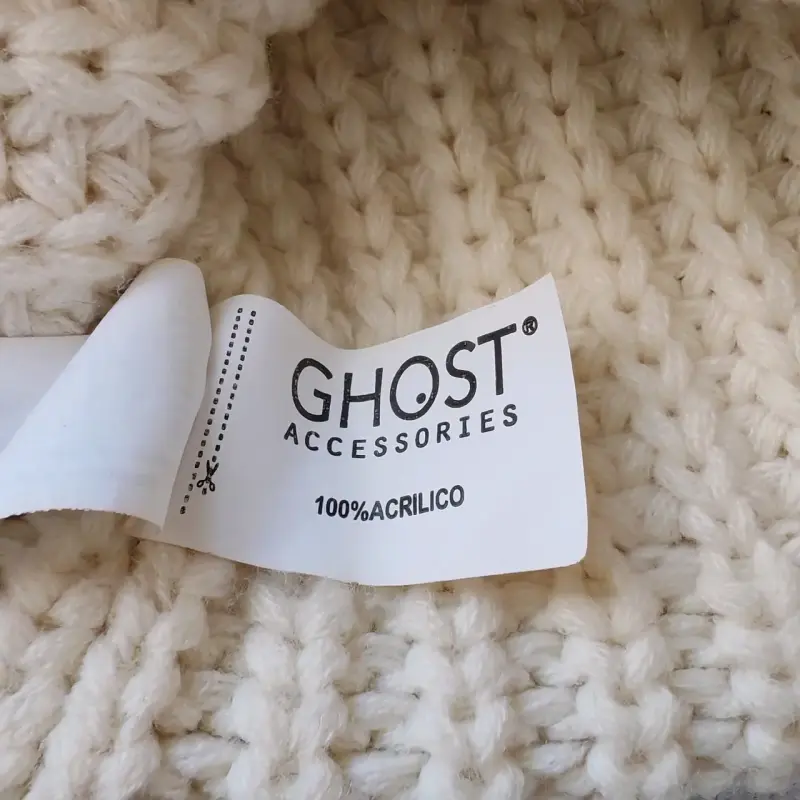 Gorro de lana con pompón beige Ghost - 3