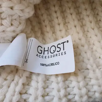 Gorro de lana con pompón beige Ghost - miniatura 3