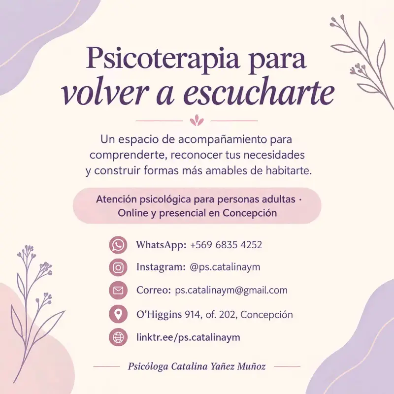 Psicoterapia online o presencial en Concepción