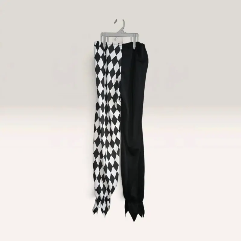 Pantalones de Disfraz Arlequín Blanco y Negro