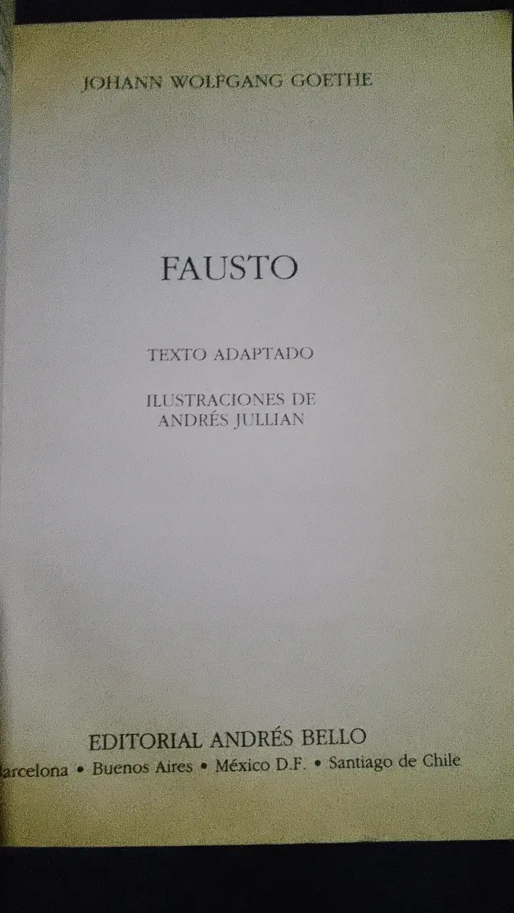 Libro Fausto de Johann W. Goethe - 2