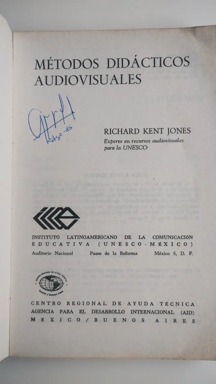 Libro Métodos Didácticos Audiovisuales de Richard Kent Jones - 2