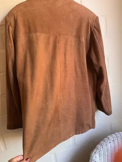 Blazer de gamuza marrón para hombre - miniatura 5