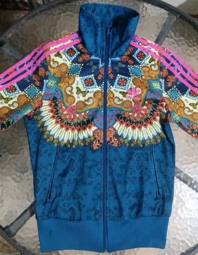 Chaqueta deportiva estampada Adidas multicolor - miniatura 1