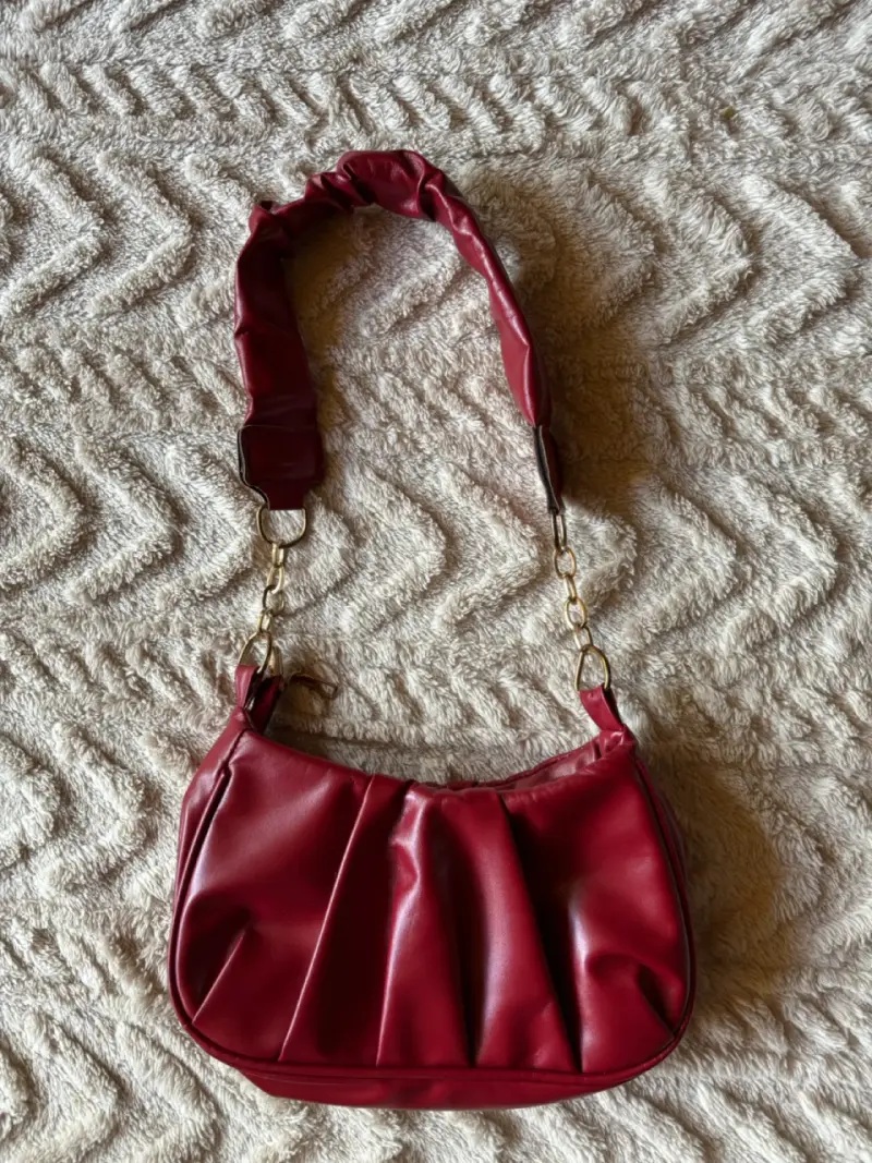 Cartera de hombro roja elegante - 1