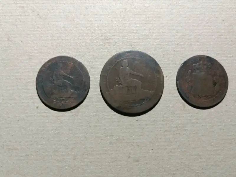 Monedas antiguas de colección España siglo XIX - 3