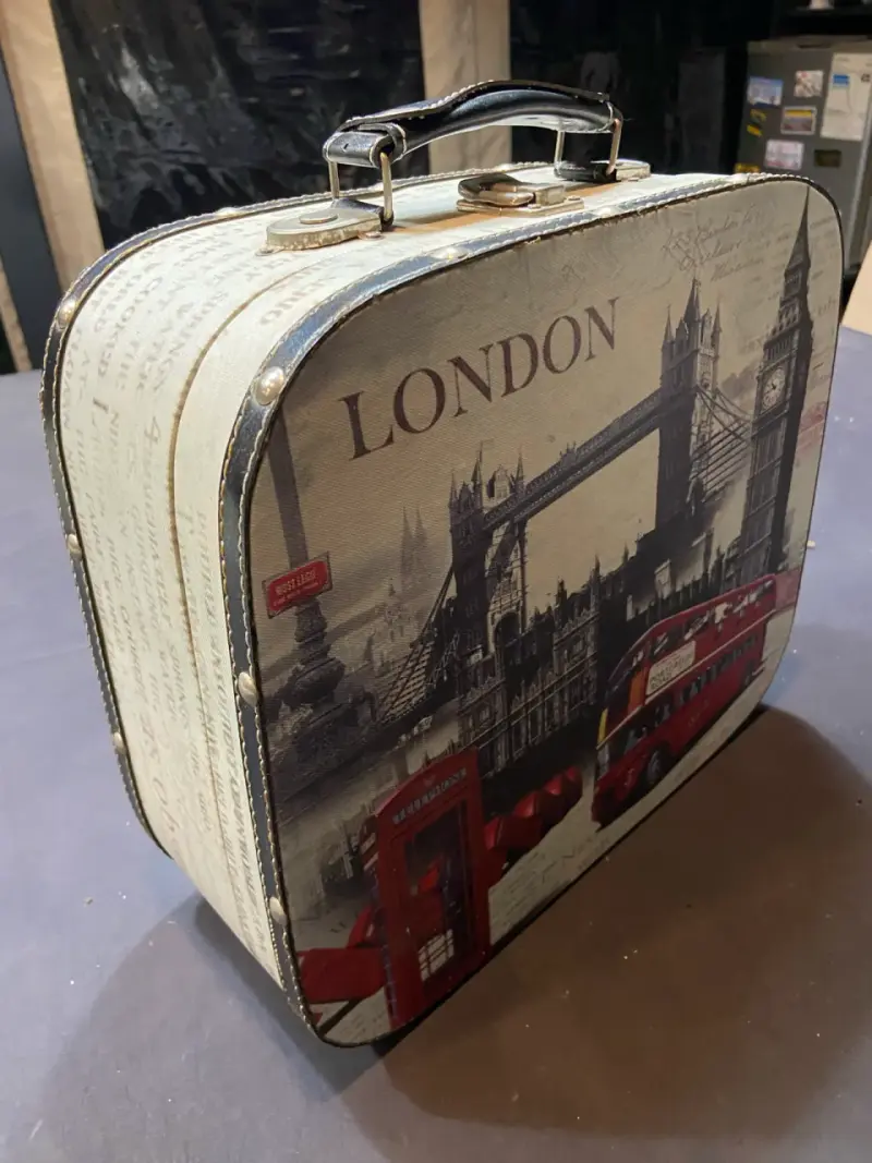 2 Maletas decorativa estilo vintage Londres - 2