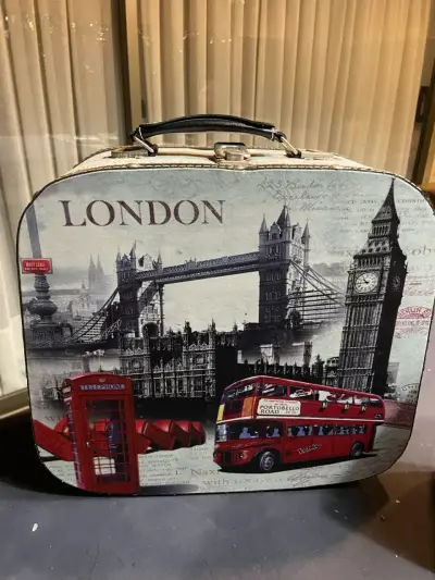 2 Maletas  decorativa estilo vintage Londres - miniatura 5