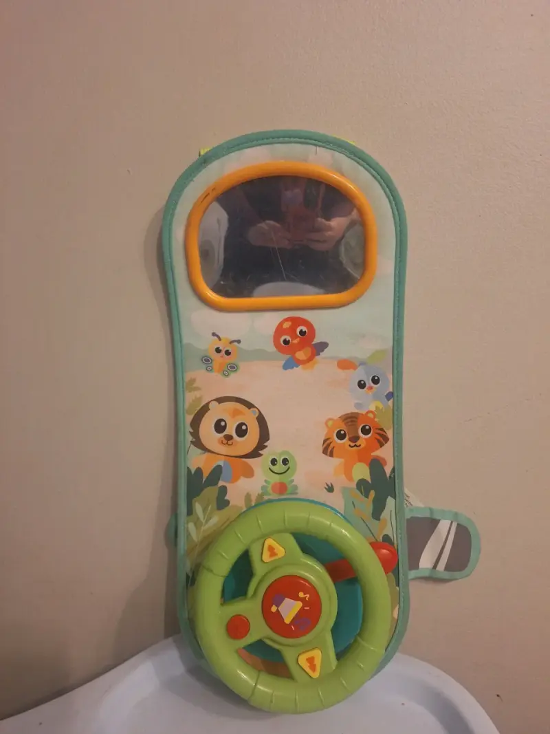 Volante de juguete con espejo para bebé
