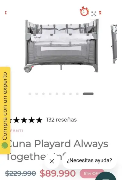 Cuna corral Infanti con colchón incluido - miniatura 2